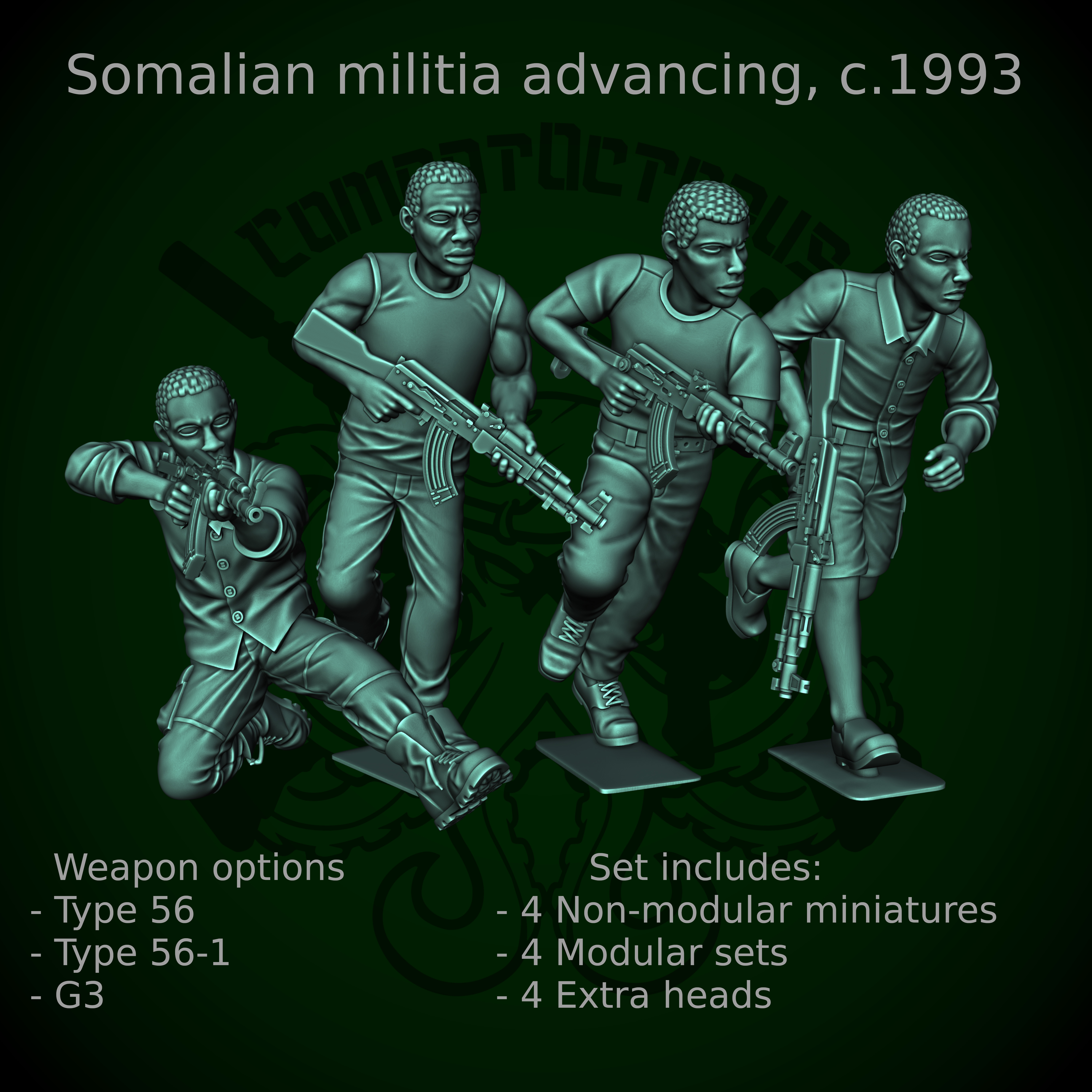 Somalian militia advancing, c.1993